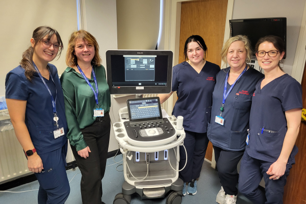 Cardiac Physiologists from Sligo University Hospital’s Cardiac Investigations Department Left to right: Katie Gillespie, Orlagh Harrington, Catriona Duffy, Sally Begg and Paula Murray