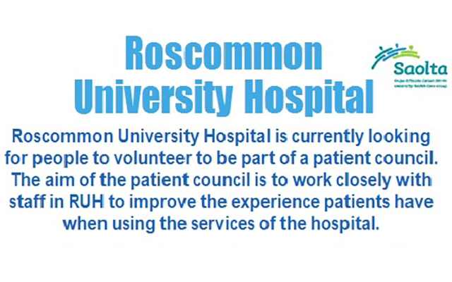 Roscommon University Hospital is looking for Patient Council volunteers